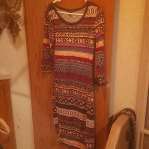 Derek Heart mid length  dress 3/4 sleeve